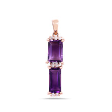 Load image into Gallery viewer, 3.09Cts. Natural Amethyst 14k Gold Statement Pendant Jewelry