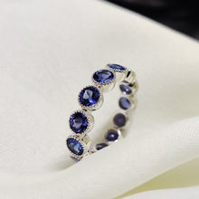 Load image into Gallery viewer, 3.36 Cts. Natural Tanzanite Eternity Band Gold 14K Statement Ring Jewelry