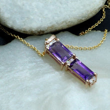 Load image into Gallery viewer, 3.09Cts. Natural Amethyst 14k Gold Statement Pendant Jewelry
