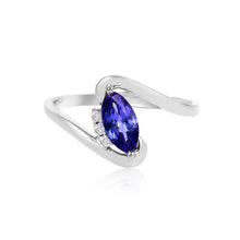 Load image into Gallery viewer, 0.73 Cts. Natural Tanzanite 14K Solid Stacking Gold Ring Jewelry
