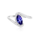 0.73 Cts. Natural Tanzanite 14K Solid Stacking Gold Ring Jewelry