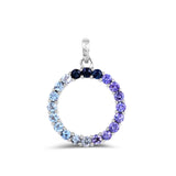 Dainty 14K Gold Natural Gemstone Ombre Pendant Necklace