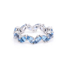 Load image into Gallery viewer, 2.78 Cts. Natural Aquamarine Eternity Band Gold 14K Statement Ring Jewelry