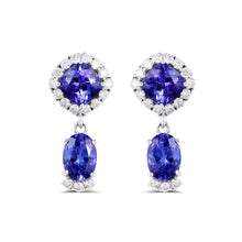 Load image into Gallery viewer, 3.81 Cts. Tanzanite Solid Gold Stud Earring Jewelry