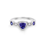 TRILLION TANZANITE 14K White Gold Ring