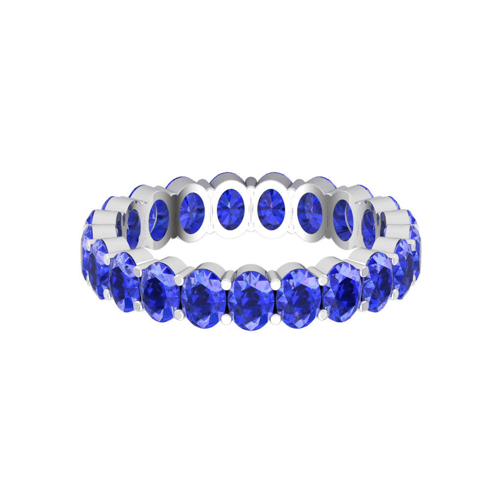 3.78 Cts. Natural AAA Tanzanite Eternity Ring For Women