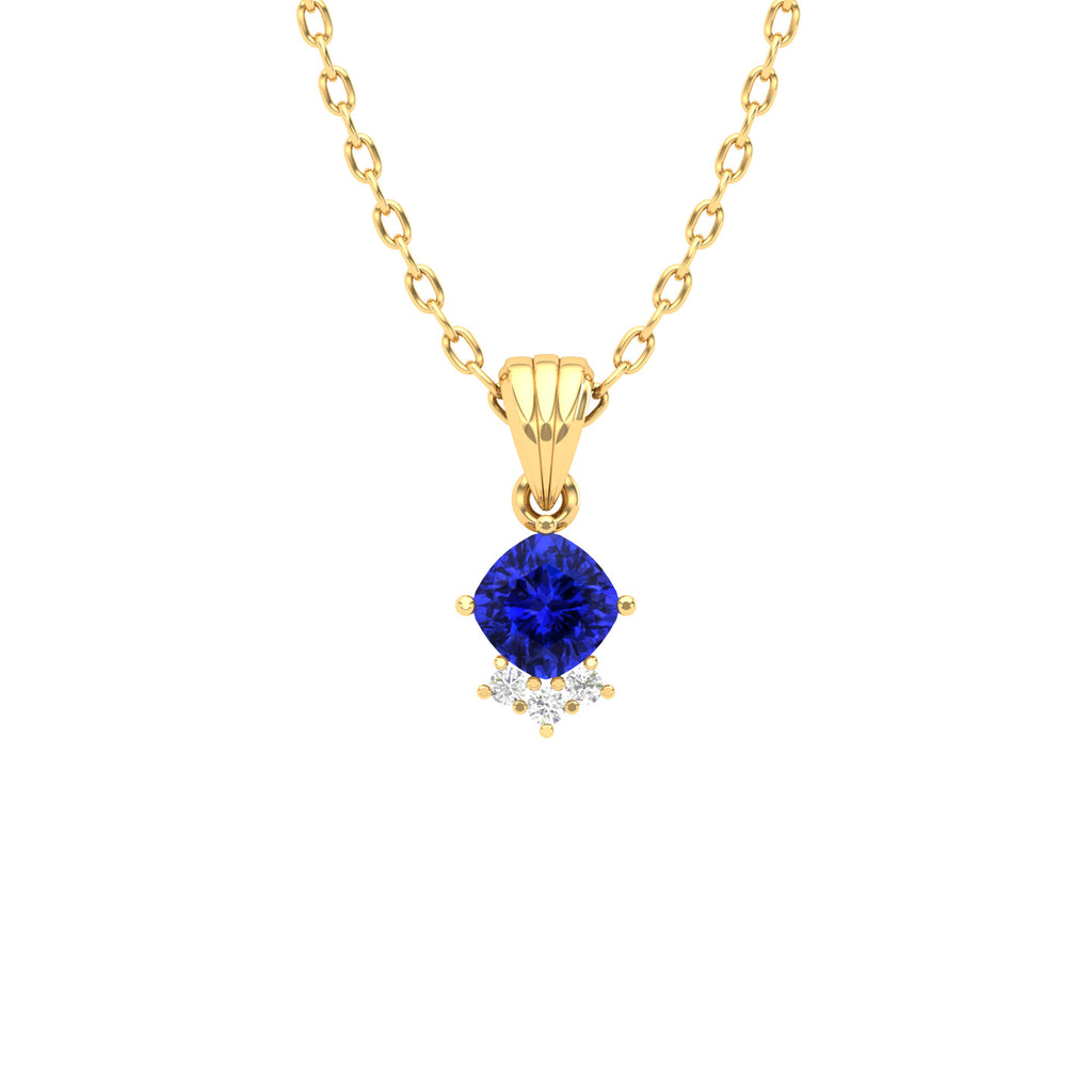 0.67 Cts. Tanzanite Gold Chain Pendant Jewelry