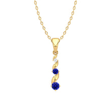 Load image into Gallery viewer, 0.42 Cts. Tanzanite Gold Chain Pendant Jewelry