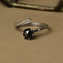 Load image into Gallery viewer, 0.872 Cts. Black Diamond Gold Ring Jewellery
