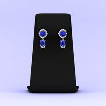 Load image into Gallery viewer, 3.81 Cts. Tanzanite Solid Gold Stud Earring Jewelry