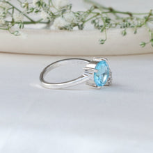 Load image into Gallery viewer, 2.481 Cts. Natural Blue Topaz 14k Gold Statement Ring Jewelry