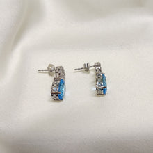 Load image into Gallery viewer, 7.07 Cts. Natural Blue Topaz 14k Gold Statement Earring Jewelry