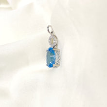 Load image into Gallery viewer, 6.497 Cts. Natural Blue Topaz 14k Gold Statement Pendant Jewelry