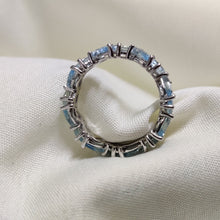 Load image into Gallery viewer, 2.78 Cts. Natural Aquamarine Eternity Band Gold 14K Statement Ring Jewelry