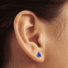 Load image into Gallery viewer, 1.53 Cts. Tanzanite Solid Gold Stud Earrings