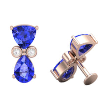 Load image into Gallery viewer, 3.02 Cts. Tanzanite Solid Gold Stud Earring Jewelry