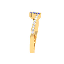 Load image into Gallery viewer, 0.52 Cts. Tanzanite Gold Stacking Ring Jewelry