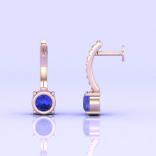 Load image into Gallery viewer, 2.06 Cts. Tanzanite Solid Gold Stud Earring Jewelry