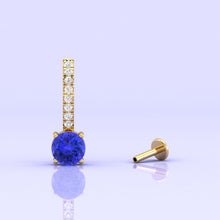 Load image into Gallery viewer, 2.06 Cts. Tanzanite Solid Gold Stud Earring Jewelry