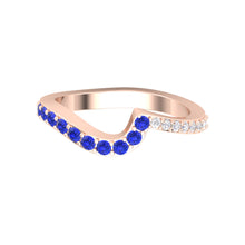 Load image into Gallery viewer, 0.52 Cts. Tanzanite Gold Stacking Ring Jewelry