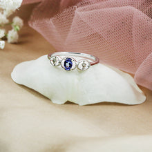 Load image into Gallery viewer, 0.26 Cts. Natural Tanzanite 14K Solid Stacking Gold Ring Jewelry