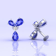 Load image into Gallery viewer, 2.05 Cts. Tanzanite Solid Gold Stud Earring Jewelry