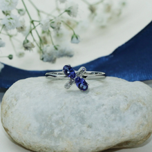 Load image into Gallery viewer, 0.52 Cts. Tanzanite And Diamond Gold Ring Jewelry